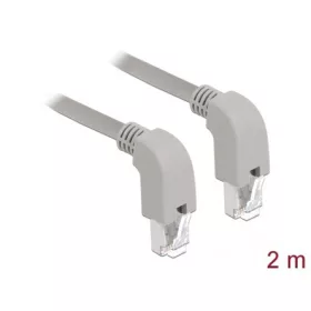   Delock RJ45 CAT6 S/FTP -> RJ45 CAT6 S/FTP M/M adatkábel 2m szürke 90° fel/le