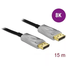   Delock DisplayPort 1.4 -> DisplayPort 1.4 M/M aktív video kábel 15m fekete optikai