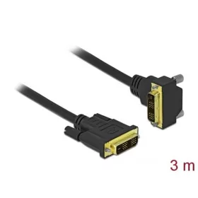   Delock DVI-D -> DVI-D M/M video kábel 3m fekete egyenes/90° le