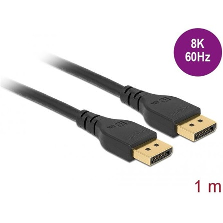 Delock DisplayPort 1.4 -> DisplayPort 1.4 M/M video kábel 1m fekete