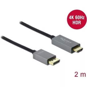   Delock DisplayPort 1.4 -> HDMI 2.0 M/M aktív video kábel 2m szürke-fekete HDR