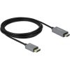 Delock DisplayPort 1.4 -> HDMI 2.0 M/M aktív video kábel 3m szürke-fekete HDR