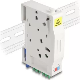   Delock Optikai szál csatlakoztató doboz DIN sínhez csatlakozó tartállyal és 2 xLC Duplex coupler-rel