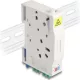 Delock Optikai szál csatlakoztató doboz DIN sínhez csatlakozó tartállyal és 2 xLC Duplex coupler-rel