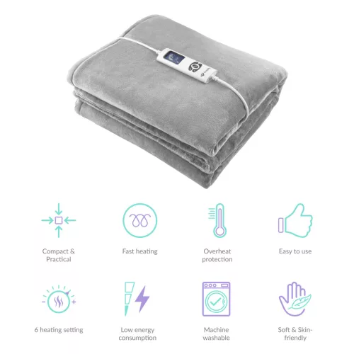 TrueLife Heatblanket 180X130 cm Elektromos melegítős takaró