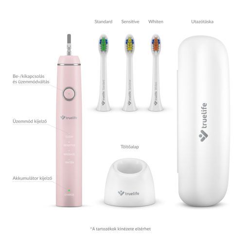 TrueLife SonicBrush Compact Pink Elektromos fogkefe rózsaszín