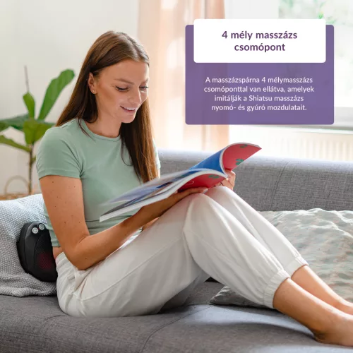 TrueLife RelaxBack B3 Charge Infrás masszázspárna