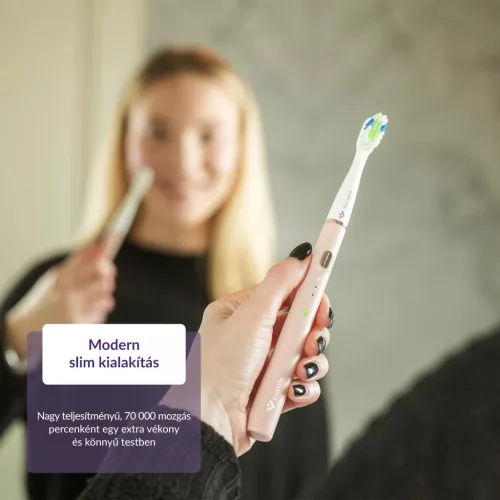 TrueLife SonicBrush Slim20 White Elektromos fogkefe Rózsaszín