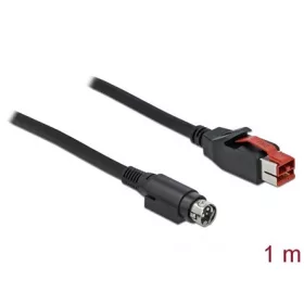   Delock Powered USB 12V -> Mini-DIN M/M adatkábel 1m fekete POS printers and terminals
