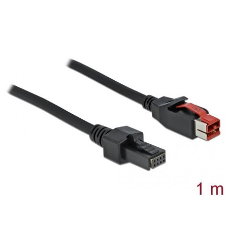 Delock Powered USB 24V -> POS 2x4pin M/M adatkábel 1m fekete