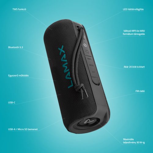 LAMAX LightNote1 30W Bluetooth hangszóró