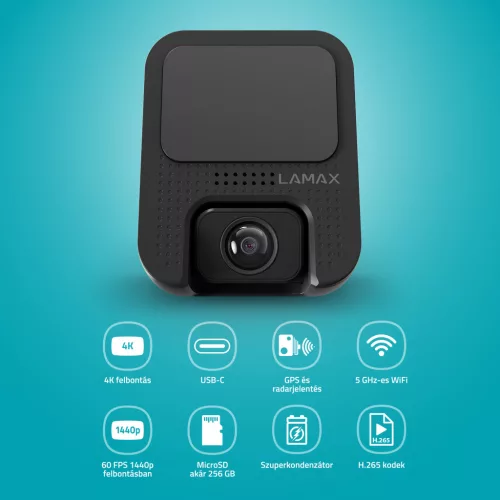 LAMAX F10 GPS 4K hátsó kamera kiegészítő