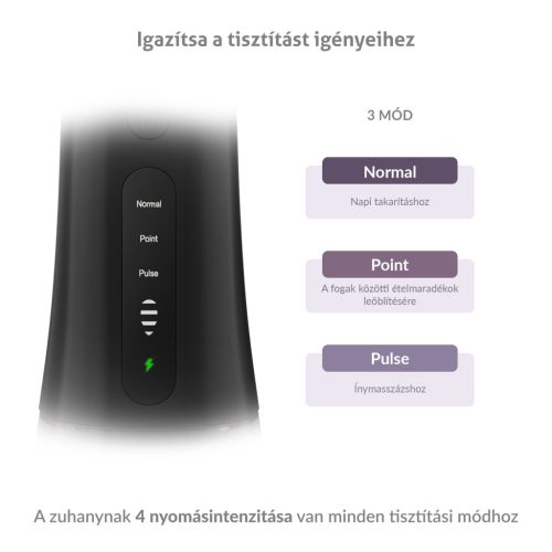 TrueLife AquaFloss Compact L100 Black szájzuhany fekete