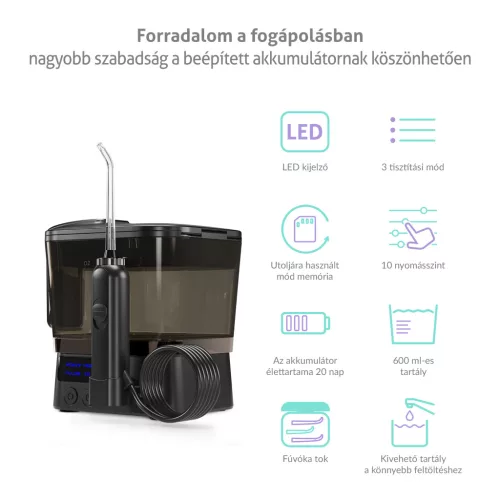 TrueLife AquaFloss Station F300 Szájzuhany Fekete
