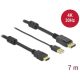 Delock HDMI 1.4 USB A power -> DisplayPort 1.2 M/M aktív video kábel 7m fekete