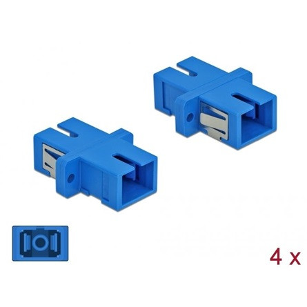 Delock SC Simplex -> SC Simplex M/M adapter kék single-mode ,4db