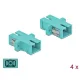 Delock SC Simplex -> SC Simplex M/M adapter kék multi-mode OM3 ,4db