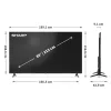 SHARP 85HP5265E 85"/215cm 4K Ultra HD QLED Google TV, 3840x2160, 4xHDMI/2xUSB