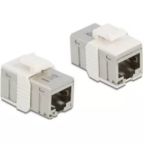   Delock RJ45 CAT6A STP -> RJ45 CAT6A STP F/F keystone modul fém