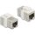 Delock RJ45 CAT6A STP -> RJ45 CAT6A STP F/F keystone modul fém