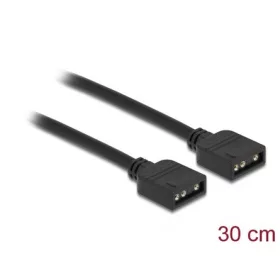   Delock ARGB 3pin 5V -> ARGB 3pin 5V F/F RGB kábel 0.3m fekete