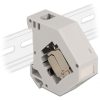 Delock RJ45 CAT6A UTP DIN rail adapter Keystone modullal szürke LSA