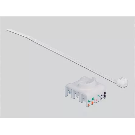 Delock RJ45 CAT6A UTP DIN rail adapter Keystone modullal szürke LSA