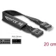 Delock HD Audio lapos kábel, alaplapi hosszabbító kábel, 9 tűs tűsoros csatlakozó-9 tűs csatlakozóaljzat, 20 cm, fekete