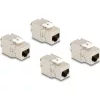 Delock Keystone modul, RJ45-aljzat Cat.6A STP 4 db.-os