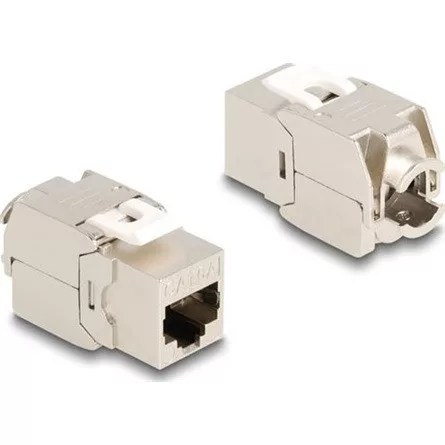 Delock Keystone modul, RJ45-aljzat Cat.6A STP 4 db.-os