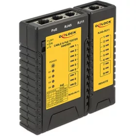   Delock ADA Delock 86107 RJ45 / RJ12 / PoE csatlakozóhoz kábelteszter