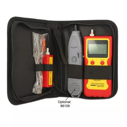 Delock LAN Delock 86108 LCD kábel tesztelő RJ45 / RJ12 / BNC / USB