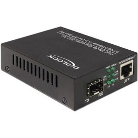   Delock ADA Delock 86180 PoE+ Media Converter 10/100/1000Base-T to SFP