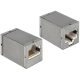 Delock Adapter, RJ45-aljzat > RJ45-aljzat, Cat.6 STP kompakt ezüst