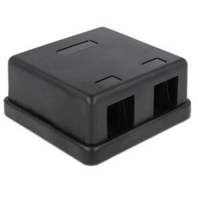   Delock LAN Delock 86257 Keystone felületi szerelődoboz 2 porthoz - Fekete