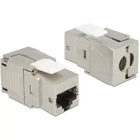   Delock RJ45 CAT6A UTP F/F keystone modul fém szerszám nélkül szerelhető
