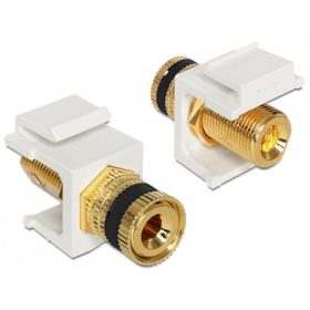   Delock LAN Delock 86303 Keystone szorító szerelvény > menetes anya - Fekete