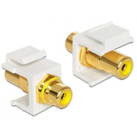   Delock LAN Delock 86309 RCA anya > RCA anya Keystone modul aranyozott csatlakozó - Sárga