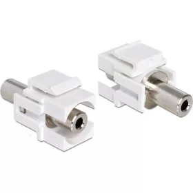   Delock Jack stereo 3,5mm (3pin) -> Jack stereo 3,5mm (3pin) F/F keystone modul fehér