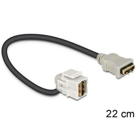 Delock KAB Delock 86326 HDMI anya > HDMI anya Keystone modul 110° kábellel - 22cm