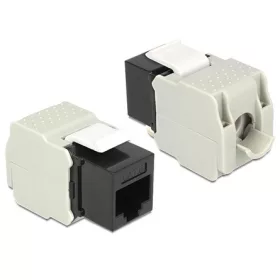   Delock LAN Delock 86340 Keystone modul RJ45 anya > LSA Cat6 UTP - Fekete