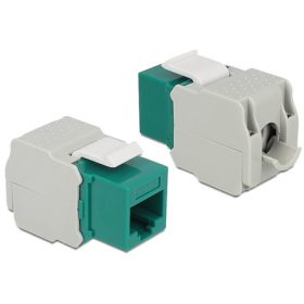   Delock LAN Delock 86349 Keystone modul RJ45 aljzat - LSA Cat6 UTP - Zöld