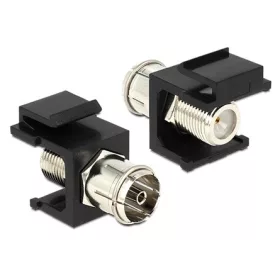   Delock LAN Delock 86352 IEC anya > F anya Keystone modul - Fekete