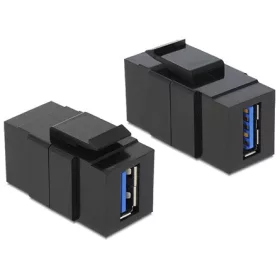   Delock LAN Delock 86369 USB 3.0 A anya > USB 3.0 A anya Keystone modul - Fekete
