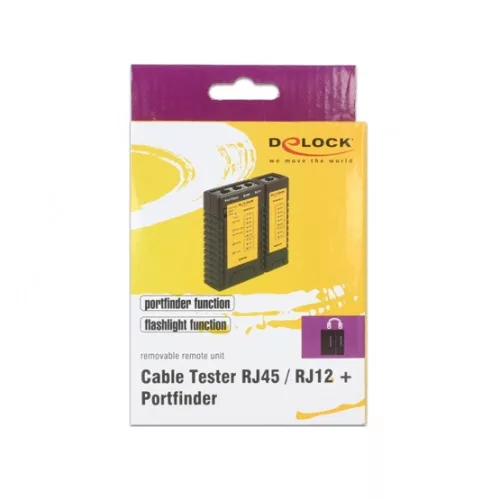 Delock LAN Delock 86407 RJ45 - RJ12 kábel tesztelő + Portkereső