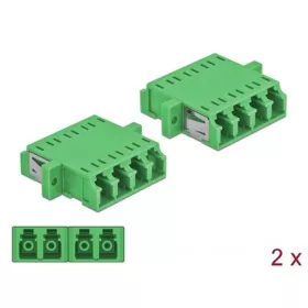   Delock LC Quad -> LC Quad F/F adapter zöld Single-mode, 2db