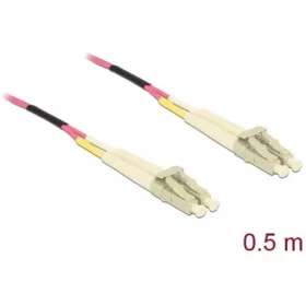  Delock LC Duplex -> LC Duplex M/M adatkábel 0.5m rózsaszín Multi-mode OM4
