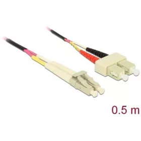   Delock LC Duplex -> SC Duplex M/M adatkábel 0.5m kék Multi-mode OM4