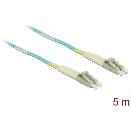 Delock LC Duplex -> LC Duplex M/M adatkábel 5m kék Multi-mode OM3