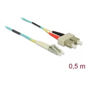   Delock LC Duplex -> SC Duplex M/M adatkábel 0.5m kék Multi-mode OM3